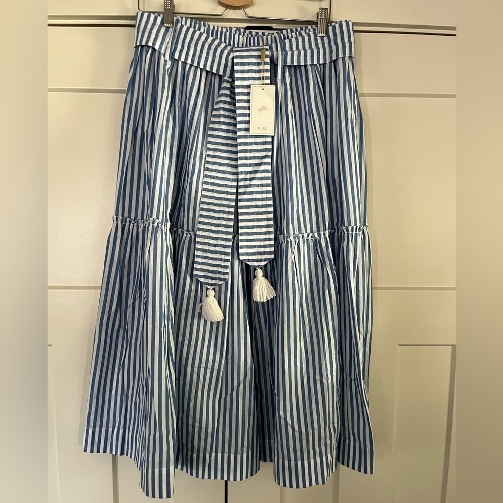 NWT MILLE francoise skirt in monaco stripe - Picture 3 of 10